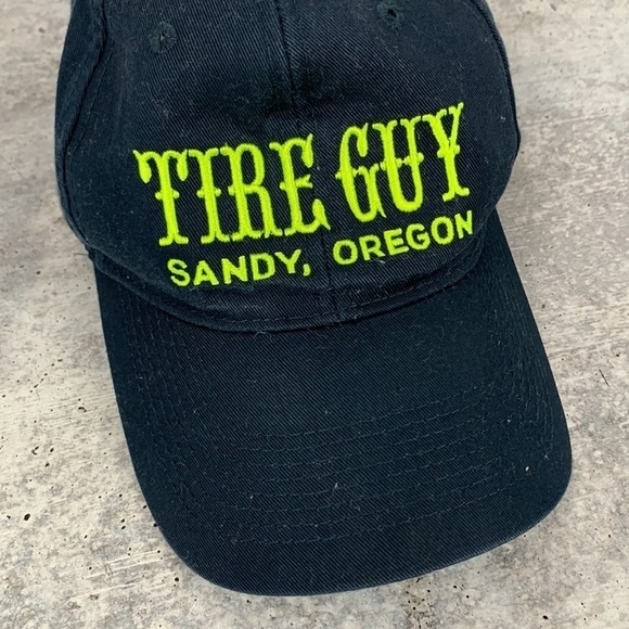 Tire Guy Sandy Oregon PNW Pacific Northwest Navy Blue Retro Adjustable Hat Cap - Picture 2 of 6